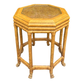 Late 19th Century Bamboo Side Table For Sale