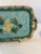 Ceramic 1900s Flower & Leaf Decorated Victorian Ceramic Majolica Platter For Sale - Image 7 of 8