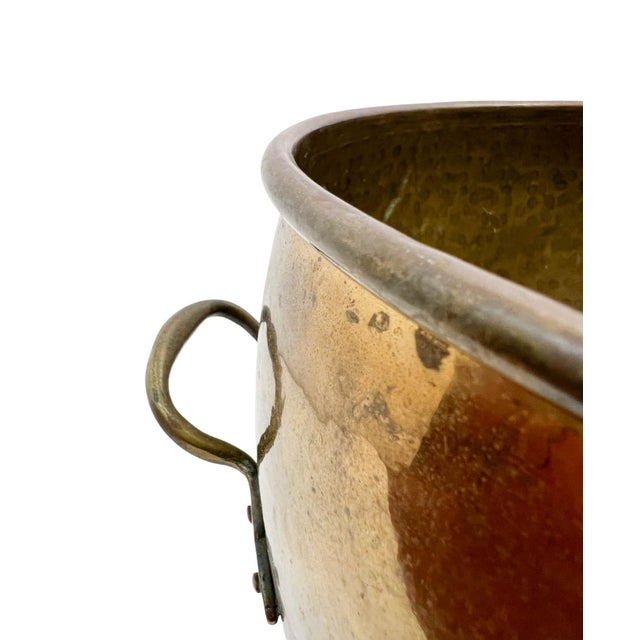 Antique 19th Century Hammered Brass Jardinière / Log Holder With Claw Feet For Sale In West Palm - Image 6 of 12