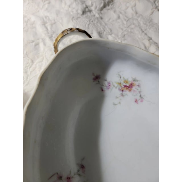 Ceramic Mdi 19th Century Victorian Flow Blue Serving Bowl and Underplate For Sale - Image 7 of 12