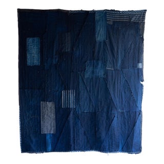 Japanese Antique Rag "Boro" 1800s-1860s / Abstract Art Wabi Sabi For Sale