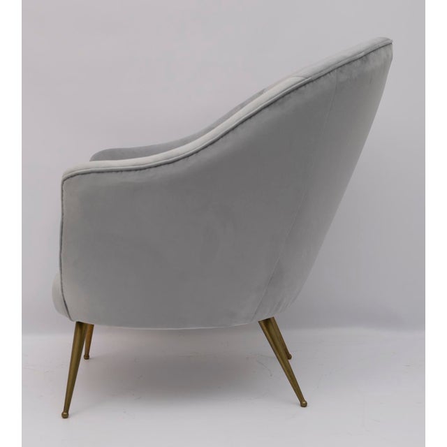 Mid-Century Modern Velvet Chairs by Federico Munari, Italy, 1950s, Set of 2 For Sale - Image 6 of 9
