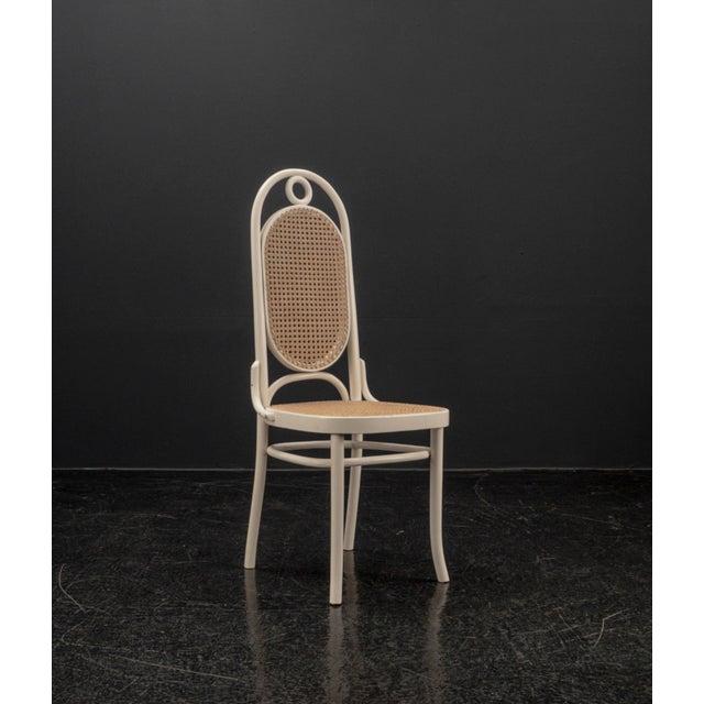 Wood Lange Jan Chairs in White Bentwood from FMG Radomsko, 1940s, Set of 6 For Sale - Image 7 of 18