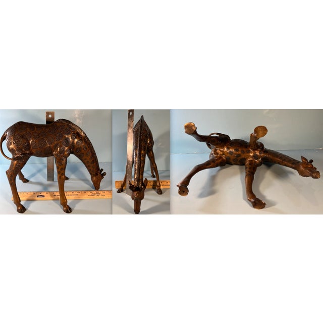 Vintage Bronze Giraffe Sculpture For Sale - Image 15 of 15
