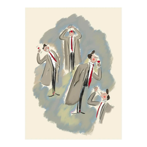 "The Wine Connoseur" Limited Edition Print on Etching Paper by Tug Rice 2018