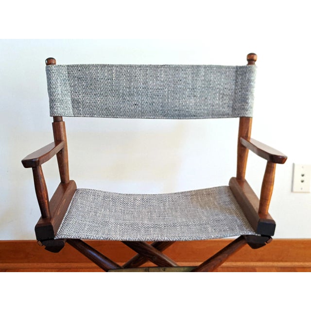 Walnut Mid-Century Director's Chair - By Gold Medal Furniture For Sale - Image 9 of 11
