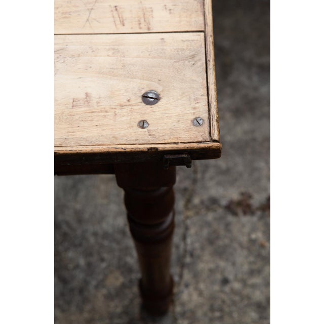 Antique Farmhouse Kitchen Table in Pine, France, 1880-1910 For Sale - Image 10 of 14