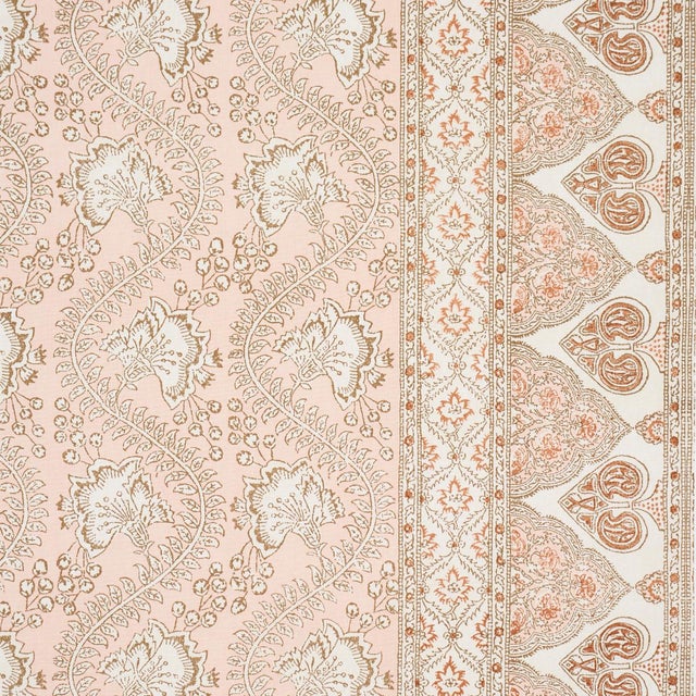 SAMPLE - Schumacher Tombay Fabric In Blush For Sale