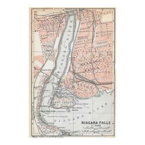 Antique Canadian Niagara Falls Map