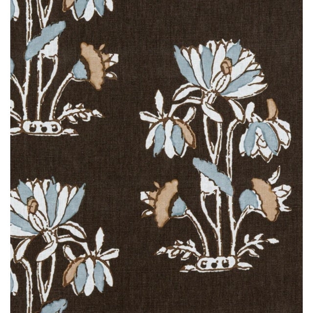 Lily Floral Pillow Cover in Black, 12x22 Pillow For Sale - Image 4 of 4