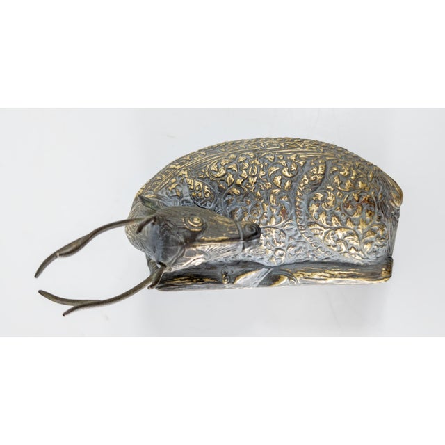 Late 20th Century Late 20th Century South East Asian Cambodian Silverplate Deer Form Betel Box For Sale - Image 5 of 12
