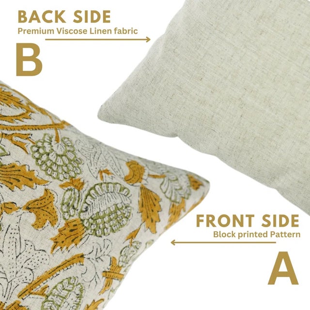 Farmhouse Fabdivine Handcrafted Cushion Cover 14x36 Inch - Akash Ganaga For Sale - Image 3 of 4