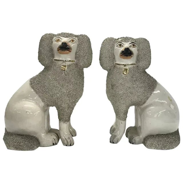 19th Century English Staffordshire Pearlware Creamware Dogs - A Pair For Sale - Image 13 of 13