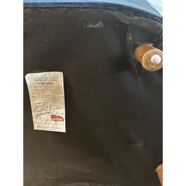 1970s Ward Bennett Tufted Velvet Loveseat For Sale - Image 9 of 10