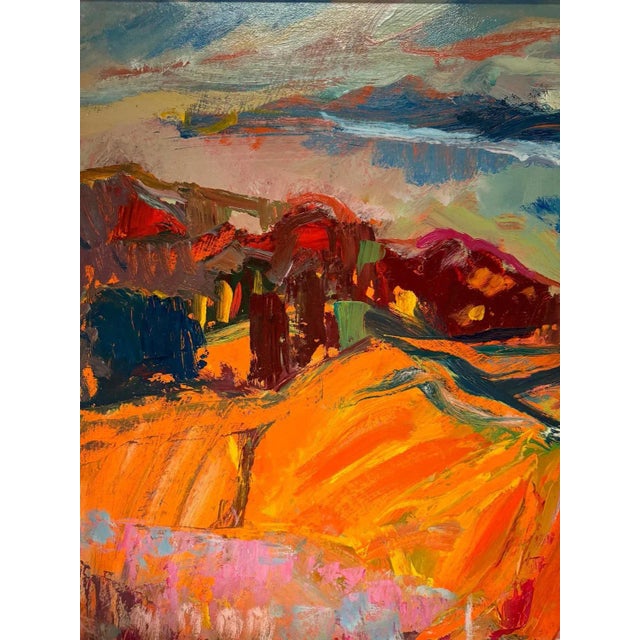 Jean Krillé, Landscape 102, Oil on Masonite, 1985 For Sale - Image 4 of 11