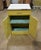 Vintage 1950s Yellow Metal Kitchen Cabinet W/ Formica Top Mid-Century For Sale - Image 4 of 14