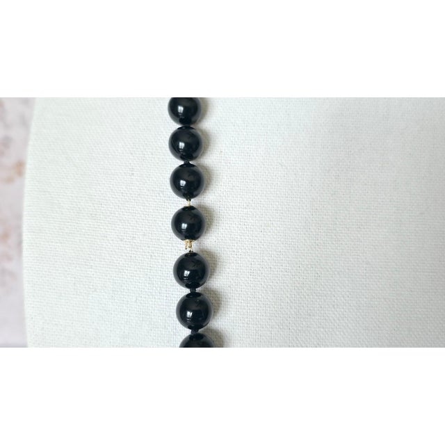 Vintage Onyx 14k Gold Necklace With Antique Ivory Panda Netsuke For Sale In Cleveland - Image 6 of 9