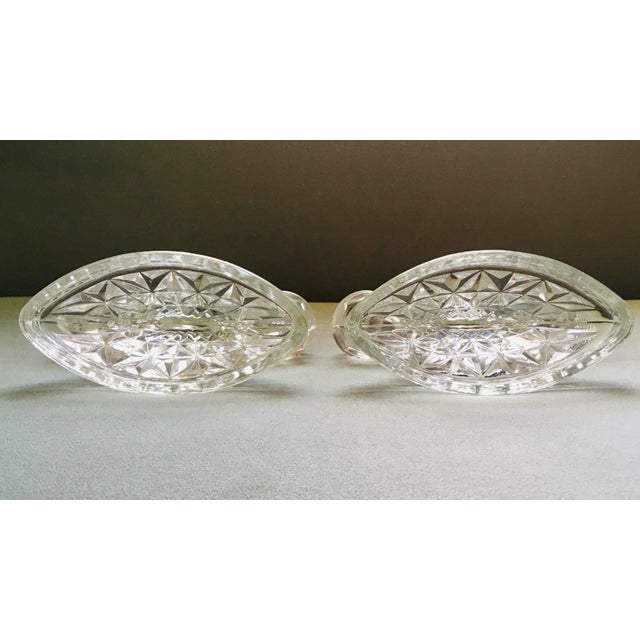 Vintage Pressed Glass Double Candlesticks- A Pair For Sale In Jacksonville, FL - Image 6 of 6