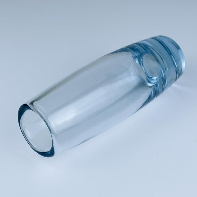 Original Blue Glass Vase by Per Lütken for Holmegaard, Denmark, 1960s For Sale - Image 12 of 17