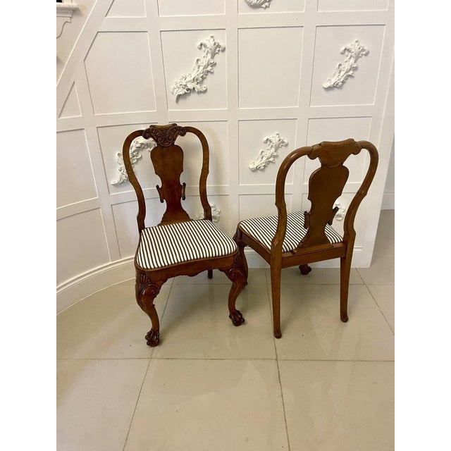Victorian Burr Walnut Dining Chairs, 1880s, Set of 12 For Sale - Image 9 of 18