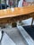 1970s Golden Oak Console Table With Decorative Design Motiff For Sale - Image 9 of 11