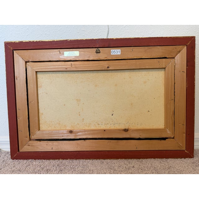 Nautical Vintage Original Maritime Oil Painting – Signed, Rocky Coast Waves Seascape For Sale - Image 3 of 8