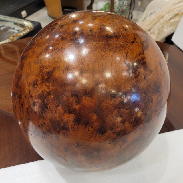 Decorative Sphere in Mahogany, 1890s For Sale - Image 11 of 18