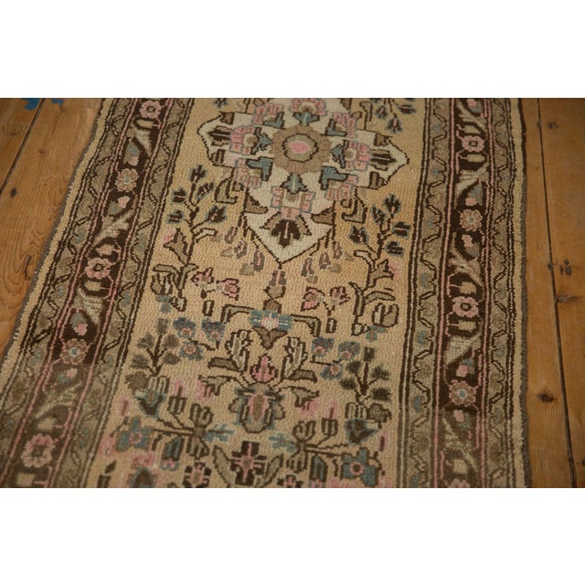 Beige Vintage Distressed Bibikabad Rug Runner - 2'9" x 10'3" For Sale - Image 8 of 11