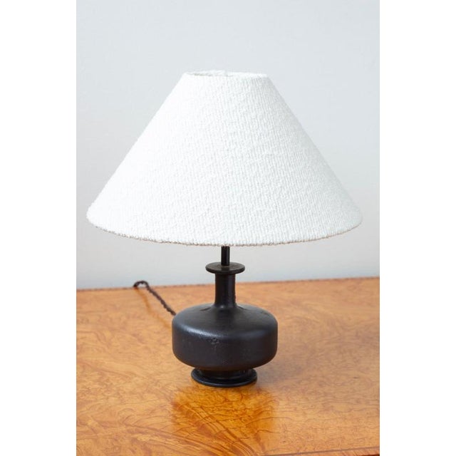 Brutalist Scandinavian Brutalist Cast Iron Table Lamp, 1960s For Sale - Image 3 of 10