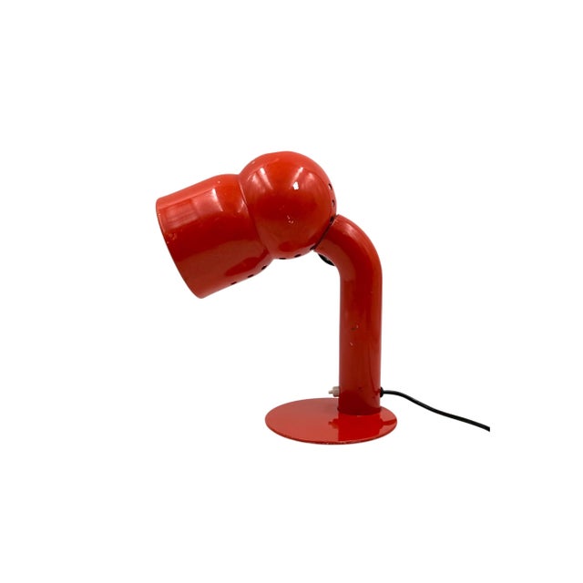 1960s Elio Martinelli, Mod. 2135 Robot Red Table / Desk Lamp, Martinelli Luce Italy For Sale - Image 6 of 10