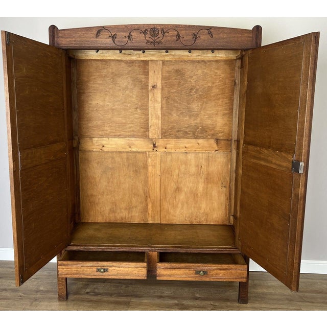 French Wardrobe in Oak For Sale - Image 12 of 13