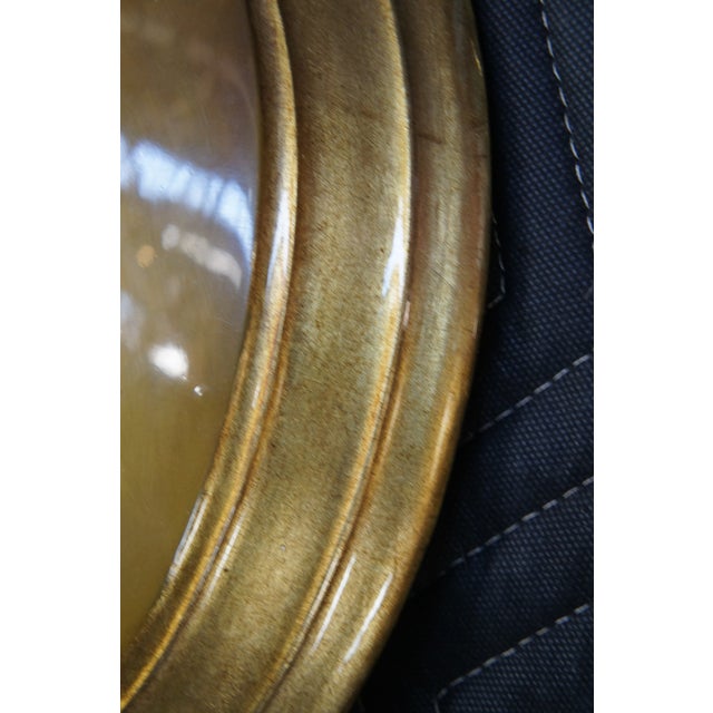 Wood Mid 20th Century Lacquered Oval Oil Portrait Painting Young Redhead Girl With Pearls 13" For Sale - Image 7 of 9