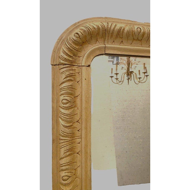 Louis Philippe Mirror in Wood and Patinated Stucco, 1800s For Sale - Image 4 of 6