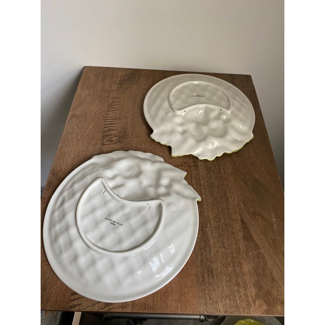 Late 20th Century Late 20th Century Fitz and Floyd Tromp L’oiel Vegetable Plates- Set of 4 For Sale - Image 5 of 9