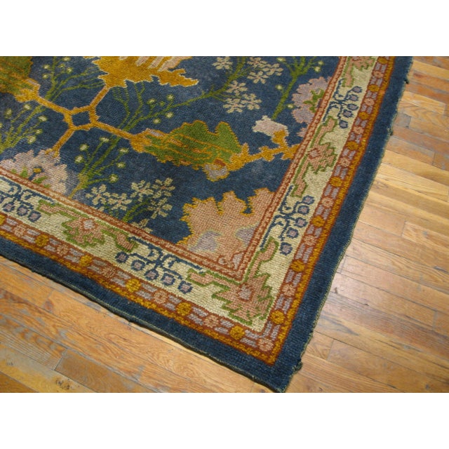 Amazing Navy Color Antique Donegal Arts & Crafts Rug Designed by Gavin Morton For Sale In New York - Image 6 of 7
