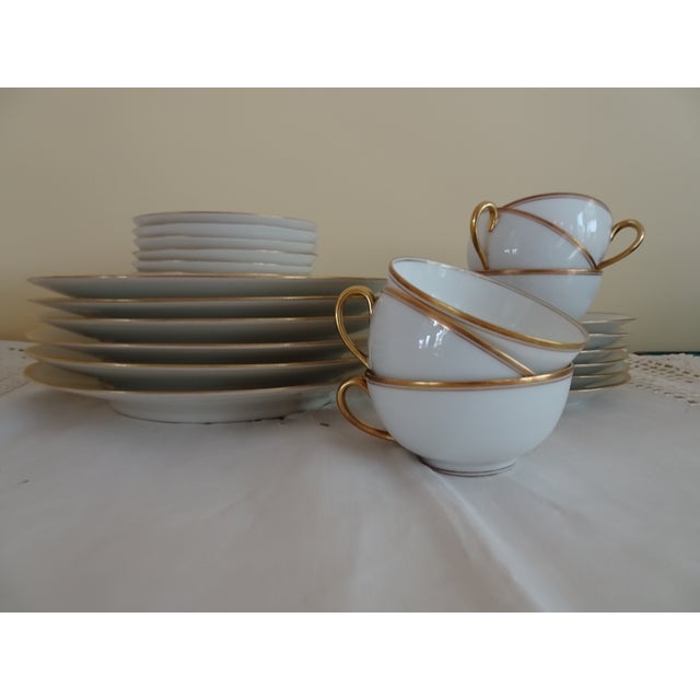 Mid 20th Century White Porcelain Place Settings - Set of 18 For Sale - Image 5 of 5