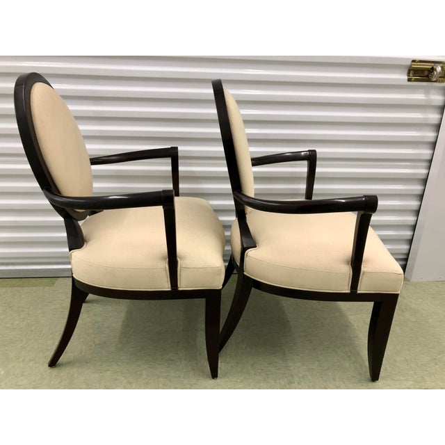 Transitional Barbara Barry for Baker Furniture Co. Oval XBack Armed