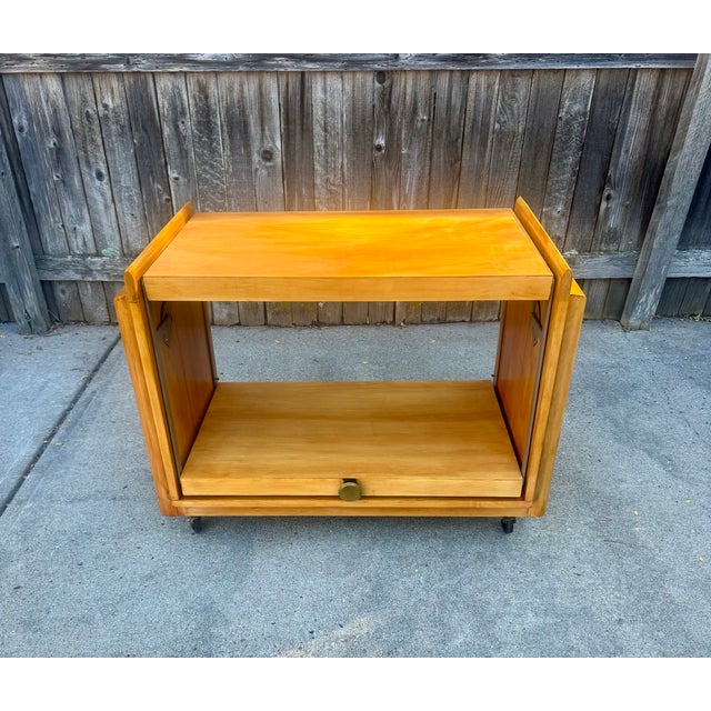 Brown Saltman Vintage John Keal for Brown-Saltman Bar or Tea Cart For Sale - Image 4 of 8