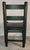 Mid 19th Century Mid 19th Century Green Painted Child's Ladder Back Chair W/Green Leather Seat Cushion For Sale - Image 5 of 6