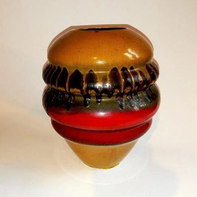 Italian Enameled Ceramic Vase, 1960s For Sale - Image 11 of 17