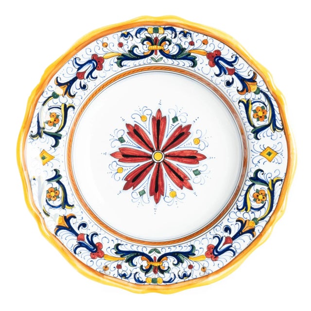Ricco Deruta Dinner Plate, Full Design - Set of 4 For Sale - Image 4 of 6