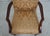 Set of 6 Mahogany Gold Damask Upholstered Dining Chairs For Sale - Image 9 of 18