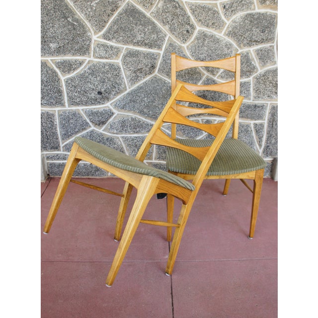 Vintage Midcentury Modern Lane Rhythm Ladderback Dining Chairs Set of
