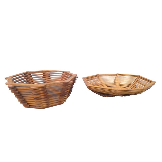 Vintage Tramp Art Decorative Bowl For Sale - Image 13 of 15