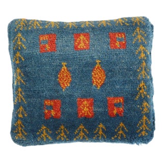 Pasargad DC Fine Hand Knotted Persian Gabbeh Pillow For Sale