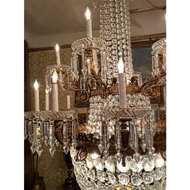Antique French Crystal Chandelier For Sale In New York - Image 6 of 8