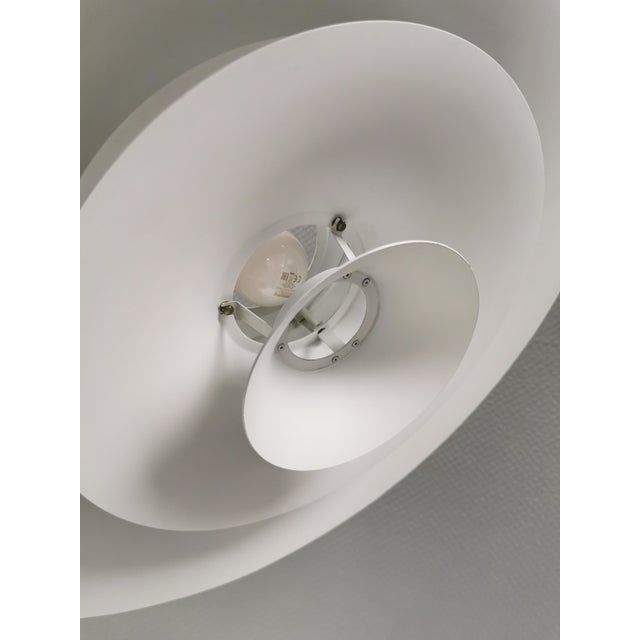 Vintage Scandinavian Radius Hanging Lamp in White Metal by Erik Balslev for Fog & Mørup, 1970s For Sale - Image 11 of 14