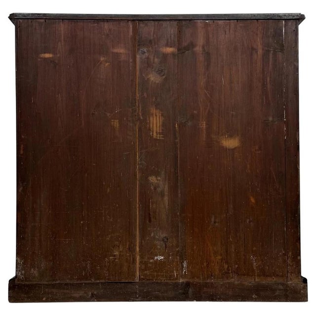 Wood Antique Victorian Carved Oak Open Bookcase, England For Sale - Image 7 of 11