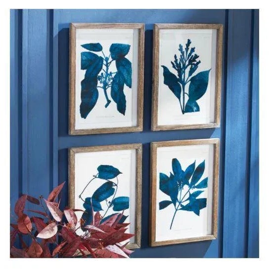 The Indigo Botanical Prints - Set Of 4 In a rich, on-trend indigo, these botanicals are a clean & classic look for the...