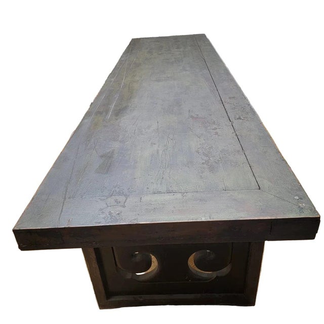 Mid 20th Century Vintage Chinese Shanxi Elm Calligraphy Table For Sale - Image 5 of 8